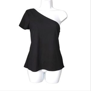 Boohoo one-shoulder ribbed top